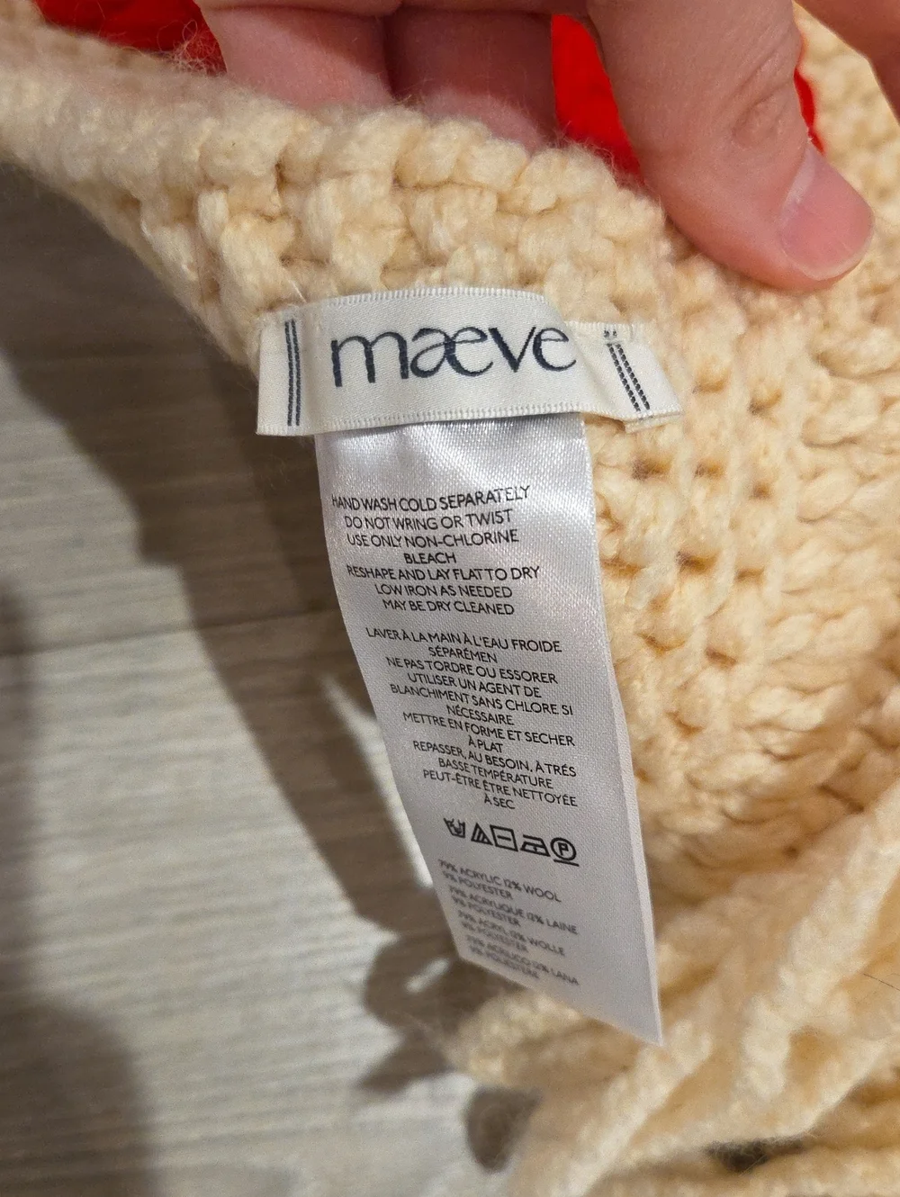 Maeve Chunky Knit Bow Scarf